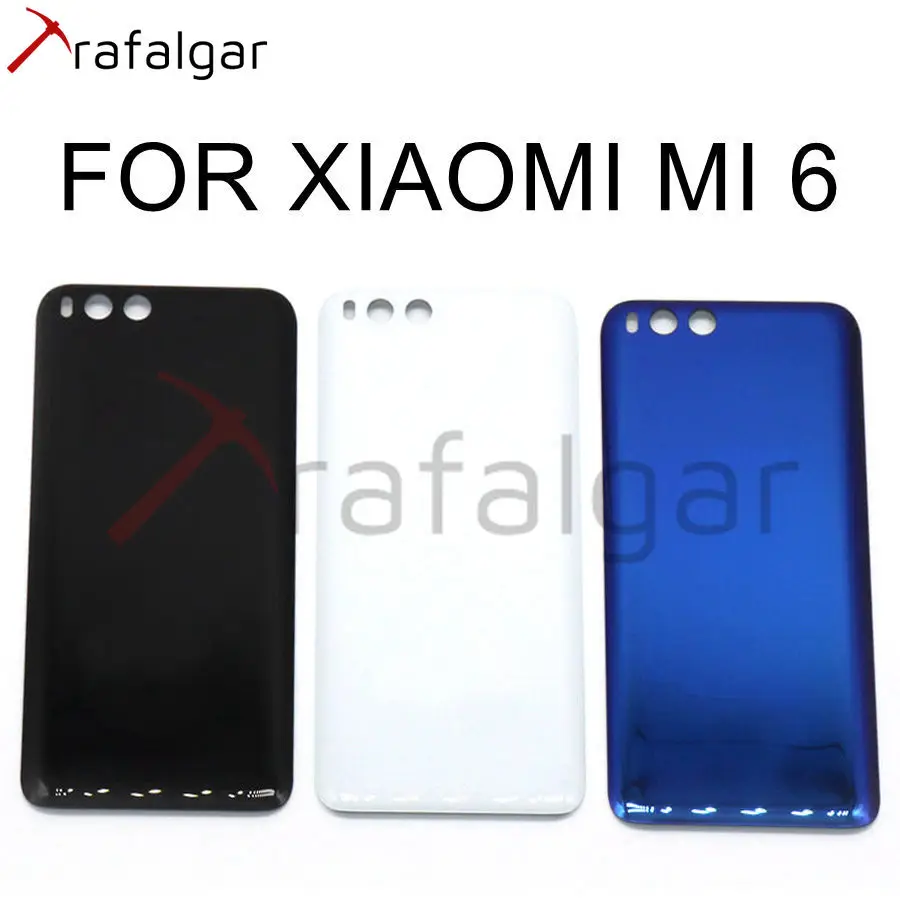 Для Xiaomi Mi 6 крышка батареи задняя крышка корпус чехол для Xiaomi Mi 6 задняя дверь стеклянная панель для Xiaomi Mi 6 замена крышки батареи