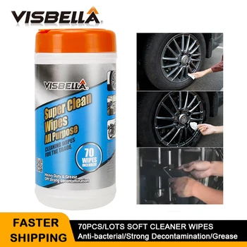 

70pcs/lots Disinfection Wet Wipes super car alloy wheel leather clean wipes Sterilization Heavy-duty Bitumen grease oil Remover