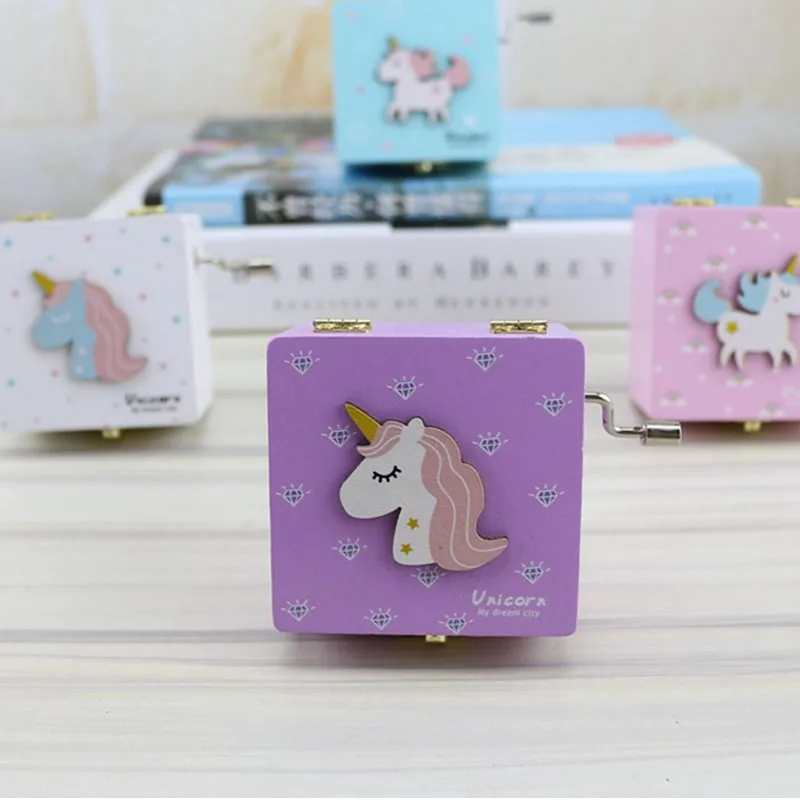 

Unicorn Hand Crank Music Box Mechanical Music Box Christmas Gift Party Happy Birthday Present