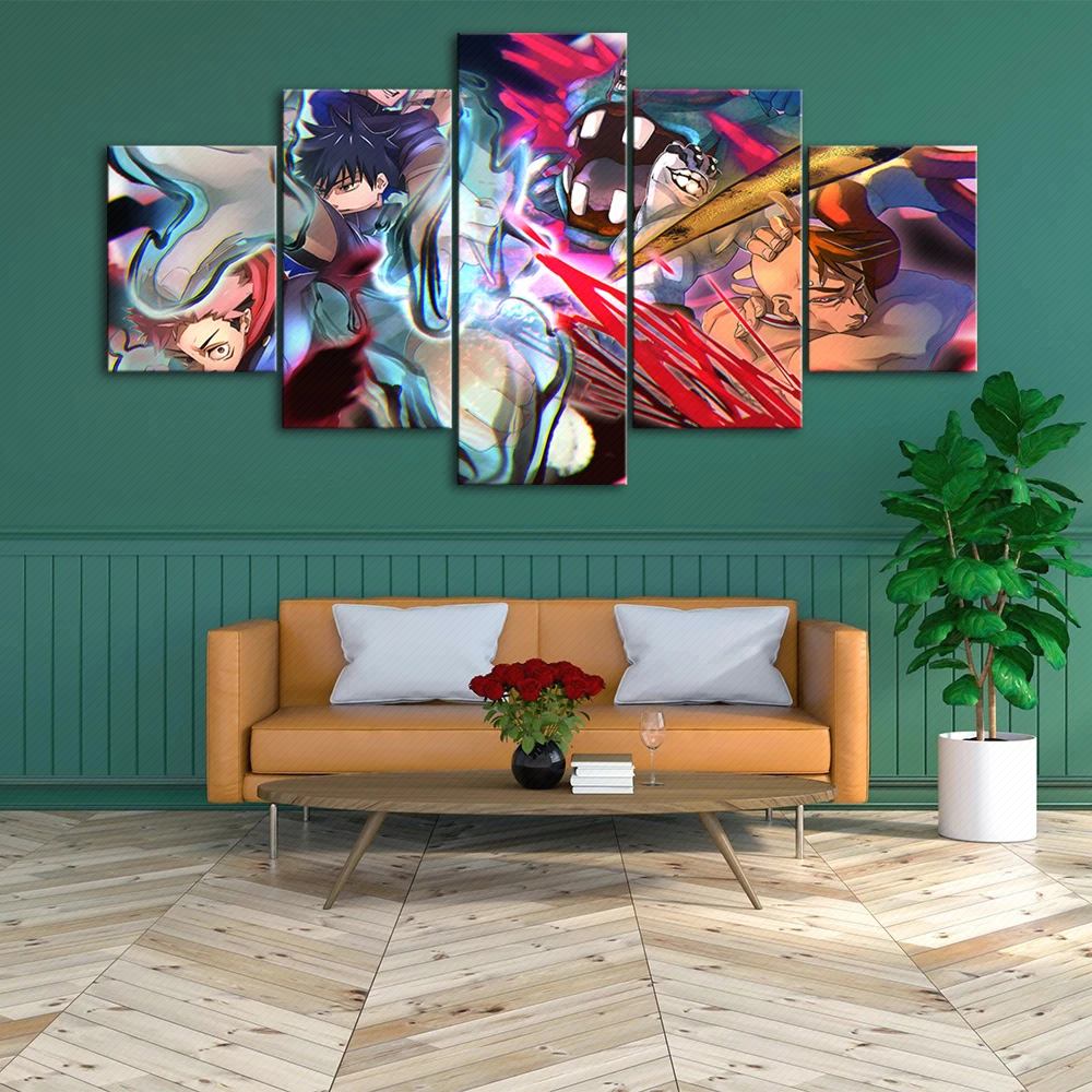 Personagens de jogo de anime masculino, Cavas, pintura, arte de parede,  desenhos animados, coleção moderna de decoração de casa, quadrinhos, pintura  de arte de parede para decoração, presente com moldura interna de