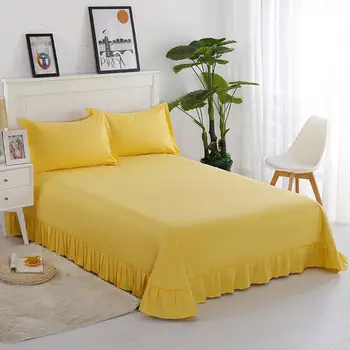 

Soft Thicken Solid Color Cotton Bedding Sheet for Home Supplies