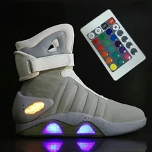 7ipupas Men Boots Adult USB Charging LED Shoes with Remote Control for Men and Women Winter Boots Back to Future Shoes for Party
