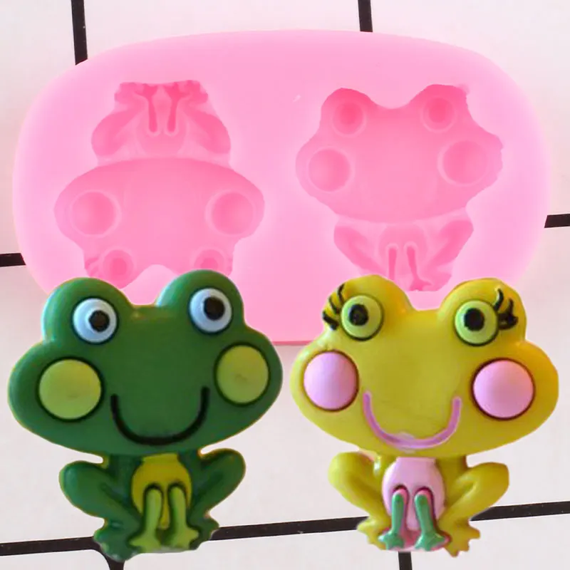 Силиконовые 3D формы в виде мультяшной лягушки сделай сам для детской вечеринки