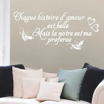 

French Quotes Words Art Wall Sticker For Kids Rooms Decor Removable Decals Wallpaper Wallpoof Muraux Phrase CX391