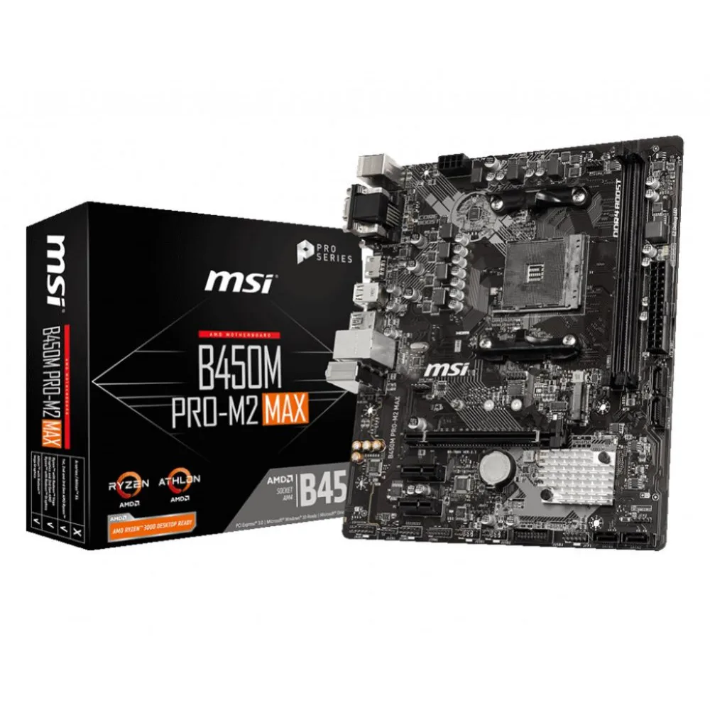 Материнская плата MSI AMD B450 SAM4 MATX B450M PRO-M2 MAX | Компьютеры и офис