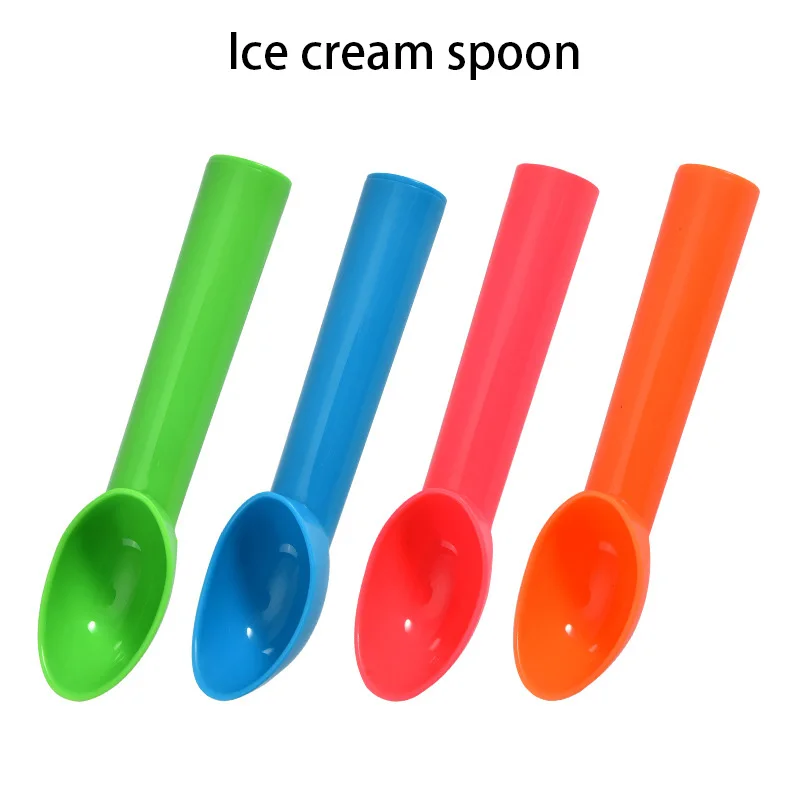4 Pcs Cake dessert spoon Ice cream scoop Round spoon creative ice cream cutlery set Food grade material PP