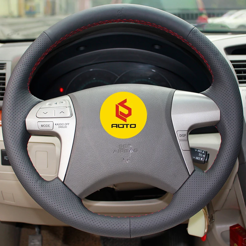 Оплетка на руль для Toyota Highlander 2009 2014 Camry 2007 2011 кожаный чехол автомобильные