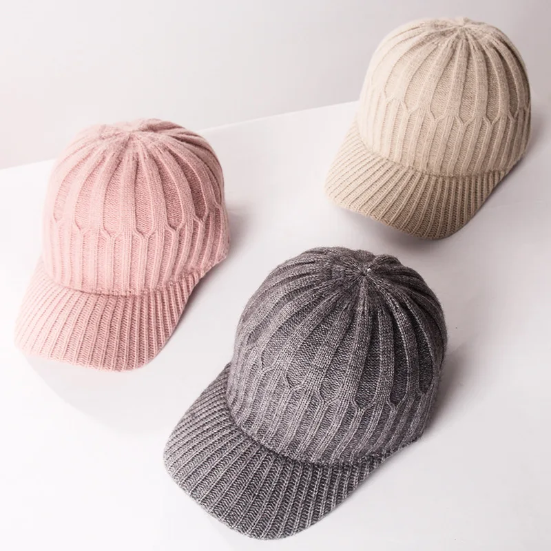 Новая модная вязанная бейсбольная шляпа весна осень зима уличная бейсбольная Кепка Регулируемая унисекс бейсбольная кепка