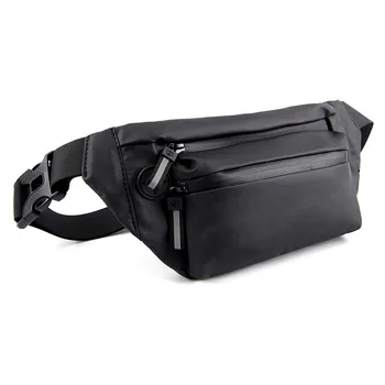 

luxury fashion waist bag pu waterproof material for travel run high capcity chest bag for girl boy fanny pack black green silver