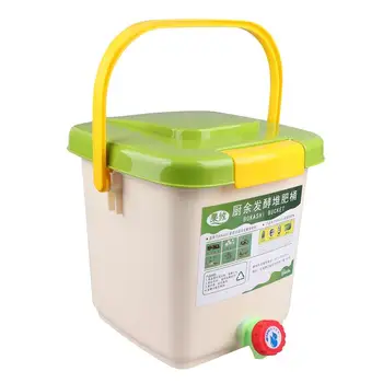 

1PC PP 12L Garden Storage Container Practical Portable Durable Trash Box Storage Bucket Garbage Bucket For Kitchen Gardening