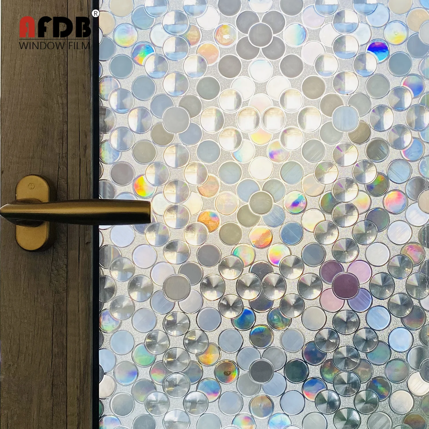 Rainbow Effect Window Film Privacy for Glass Windows Non-Adhesive Decorative Stickers Home Office UV Protection | Дом и сад