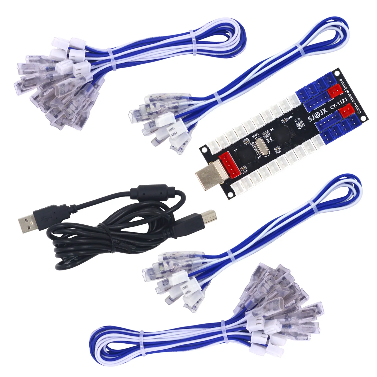

SJ@JX 2 Player Arcade DIY USB Encoder Controller Button Joystick Retro Kit for PC MAME Raspberry Pi