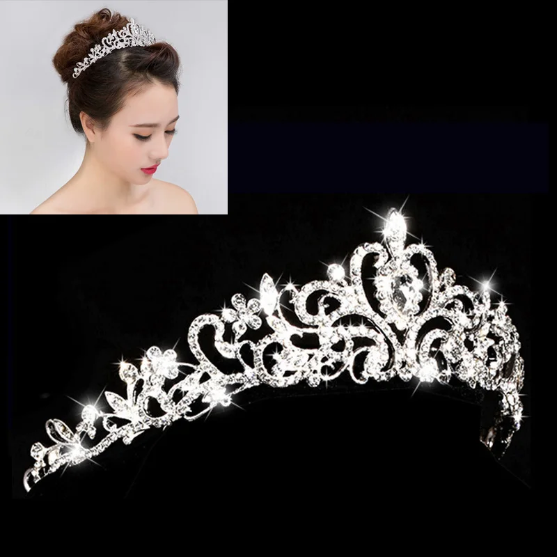 

Wedding Bridal Tiaras Princess Crystal Prom Hair Crown Rhinestone Fashion Women Headband Hair Accessories Headpiece