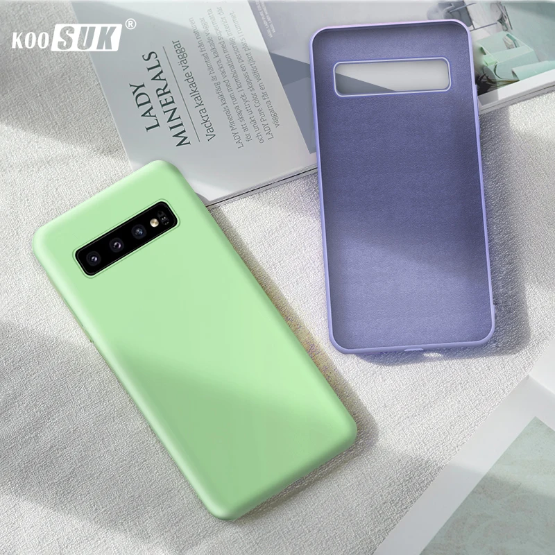 Для samsung Galaxy A80 A70 A60 A50 A40 A30 A20 A20e A10 A30S A40S A50S задняя крышка из жидкого силикона