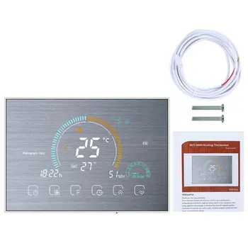 

Gas Boiler Heating Thermostat WIFI Temperature Programma Weekly APP Control Backlight Touch Screen Weather UV humidity Display