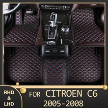MIDOON dywaniki samochodowe dla Citroen C6 2005 2006 2007 2008 niestandardowe auto plastry do stóp samochodów dywan pokrywa