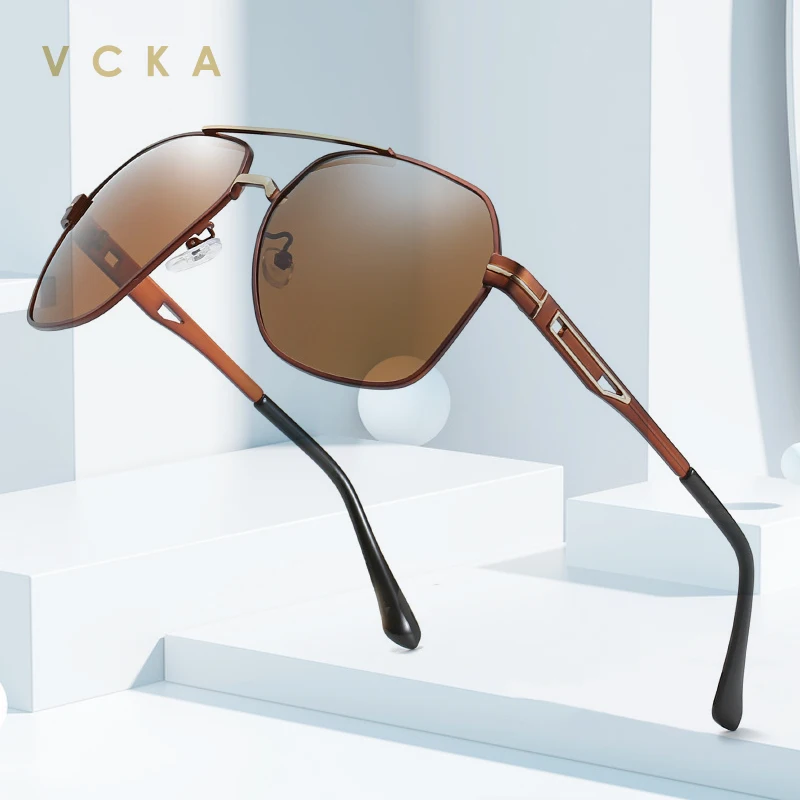 

VCKA Pilot Classic Sunglasses Men 2020 UV400 Polarized Sunglasses Retro Vintage Driver's Anti-Glare Sun Glasses Women Eyewear