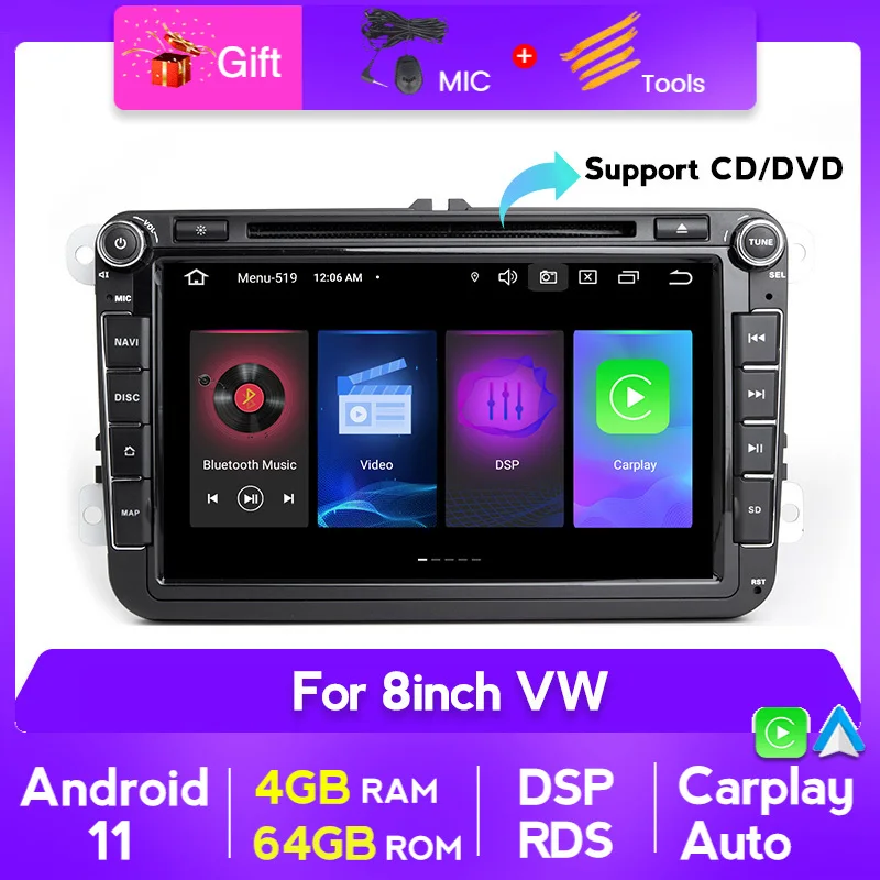 PX5 2 din android 11 car radio with screen for Seat Altea VW Passat B7 CC GOLF 5 6 Polo Tiguan intelligent system video players |