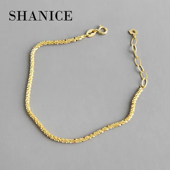 SHANICE Genuine 100% 925 Sterling Silver Chain Punk Temperament small star cauliflower Bracelets for Women Fashion Simple Wrist
