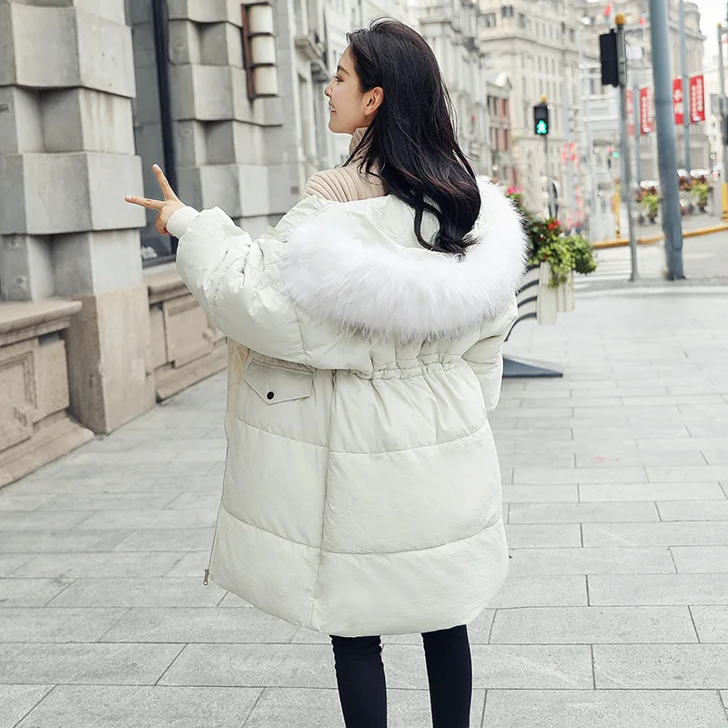 

2018 New Style Mid-length Cotton Clothes Women's Winter Thick over-the-Knee Cotton Coat Loose-Fit down Coat Cotton-padded Jacket