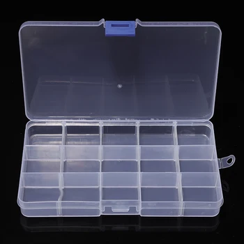 

10/15/24 Grid Waterproof Storage Box Jewelry Beads Pill Screw Organizador Transparent Organizer Case Storing Plastic Box 24 Cell