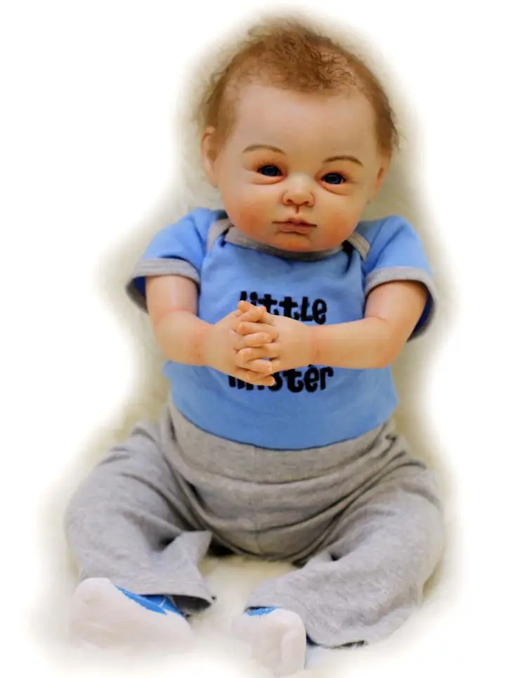 Супер реалистичные bebe reborn новорожденный мальчик детские силиконовые куклы игрушки 2" 55 см бутик reborn коллекция кукла подарок