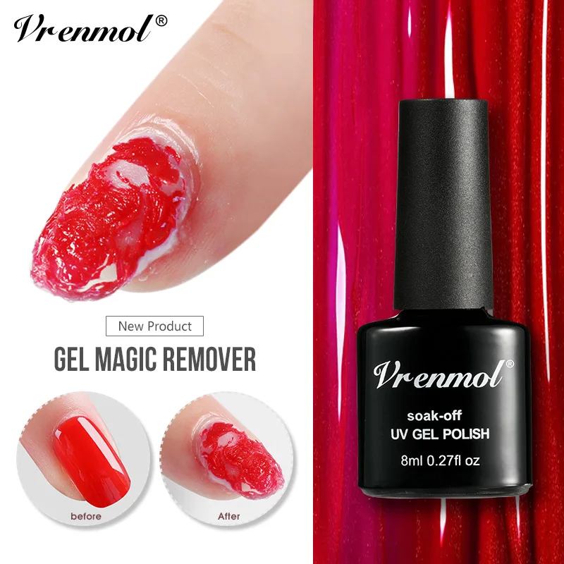 

Vrenmol Burst Burst Remove Gel Soak Off UV&LED Nail Polish Gel Cleaner Nail Tool Fast Cleansing 2 Minutes