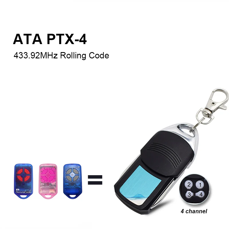Abridor de puerta de garaje con Control remoto, PTX-4 ATA de 433,92 MHz, PTX4, GDO-4v3, código de puerta rodante, 433mhz