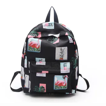 

Fashion Women Backpack Children School Bags for Teenage Girls Backpack Casual Flamingo Print Kids Backpack High Capacity