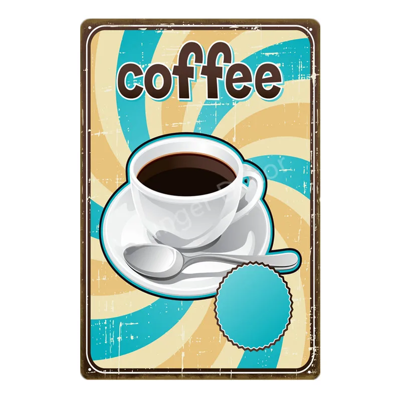 Italiano кофе металлические вывески идея чай табличка Металл Винтаж Настенный декор для кухни Бар Кафе Ретро плакаты железная живопись YI-114 - Цвет: YD0594AI