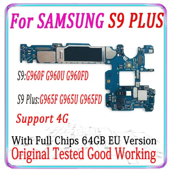 

Original Motherboard For Samsung Galaxy S9 PLUS G960F G960U G960FD G965F G965U G965FD main Logic Board good tested with chips