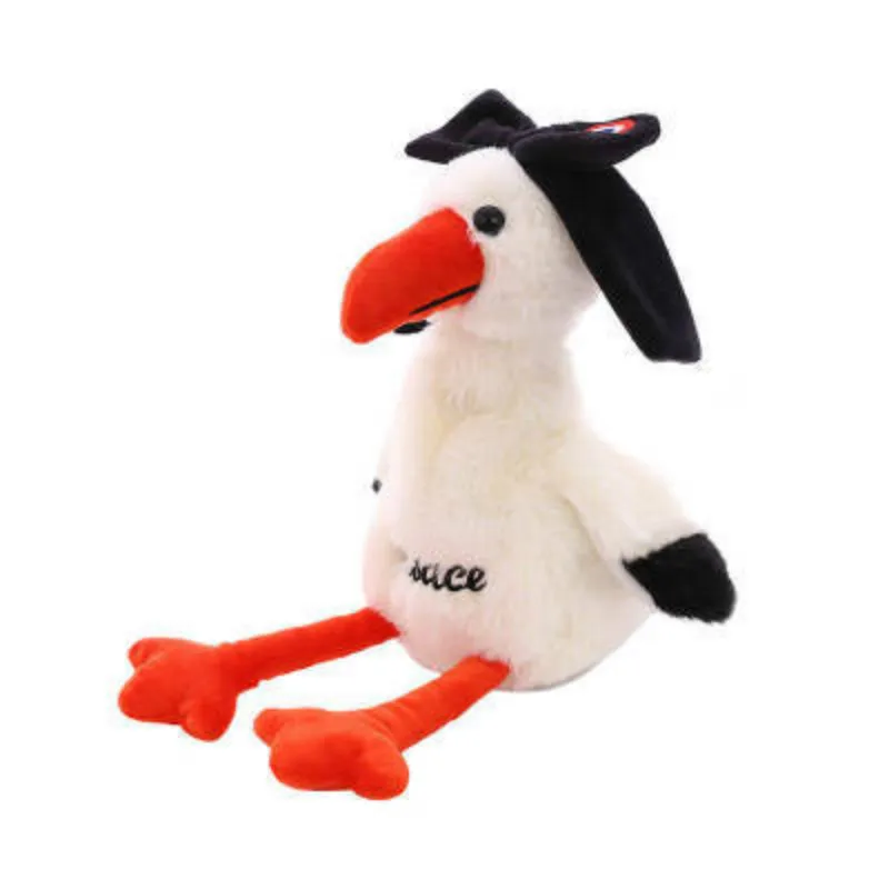 

25CM Repeat function TV Repetition Chicken Singing Star Dialogue Tape Shaking Head Cute Plush Toys Children Toys Christmas Gift