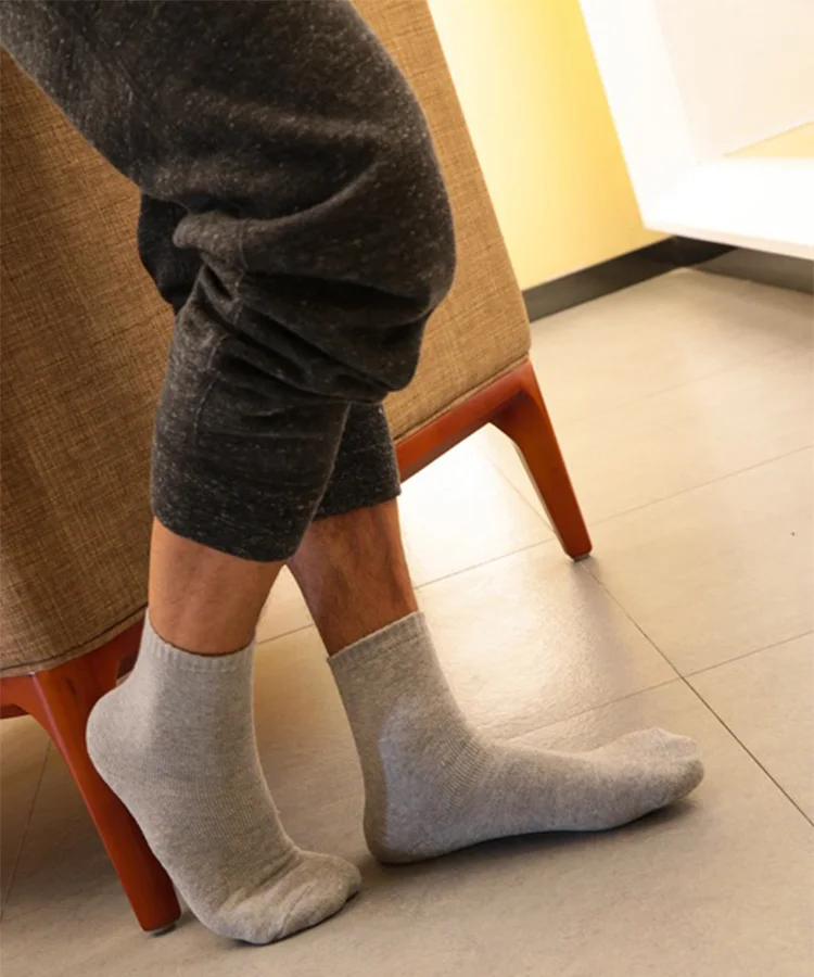 Autumn Winter Men's Warm Wool Socks Cotton Harajuku High Quality Black gray Casual Tube Men Dress Socks for men gift 5Pair