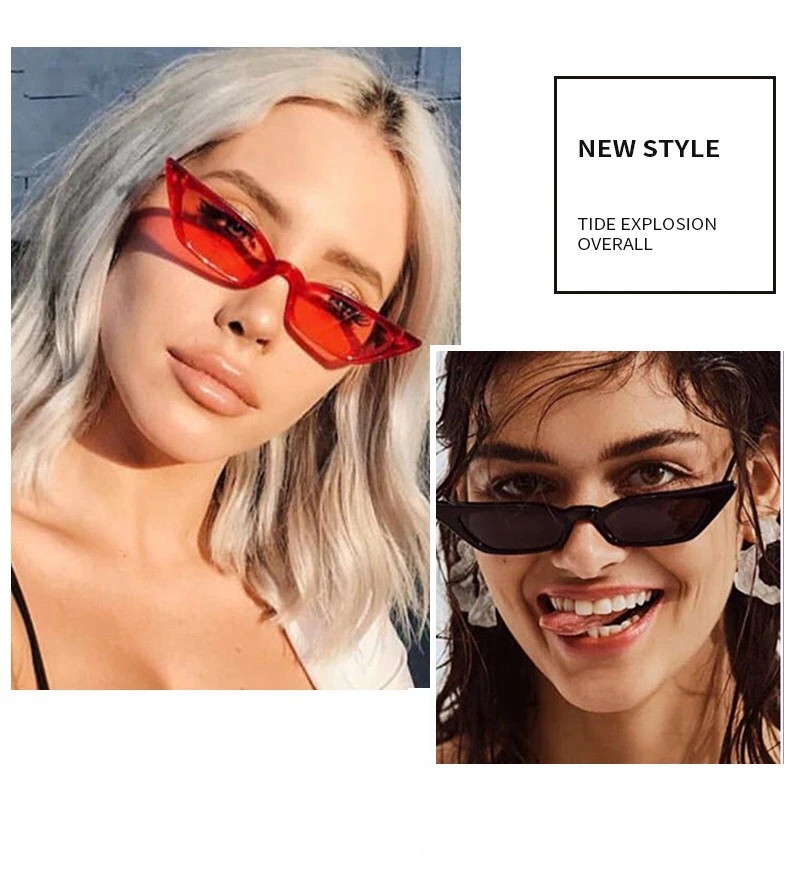 

Brand Designer Women Luxury Plastic trend colorful sunglasses small frame sunglasses unisex sunshade mirror lunette soleil homme