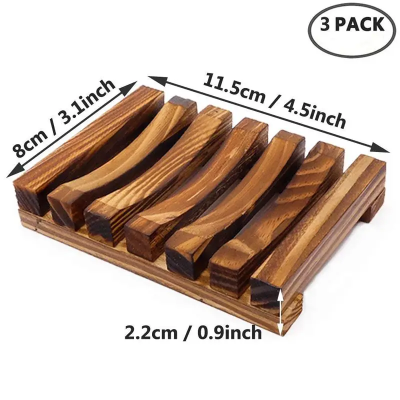 Set of 3 Soap Holders, Soap Box, Wooden Soap Holder, Soap Holder in the Bathroom, Understanding Soap Foaming Bag