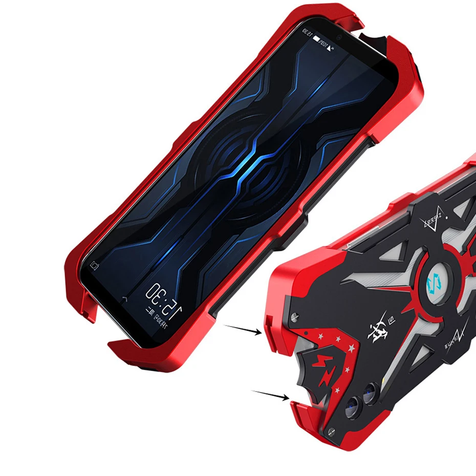 Для Black Shark 2 металлический корпус с двойным ремешком, открытая задняя крышка для Xiaomi Black Shark 2 Pro Case 6,39''