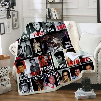 

Elvis Patched Design Blanket Plush 3d Printed for Adults Sofa Sherpa Fleece Bedspread Wrap Throw Blanket Microfiber -2