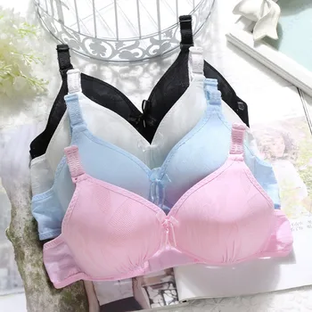 

Summer Students Thin Pure Cotton Bra Women's Junior High School High School Students GIRL'S Underwear Development Small Bust Non