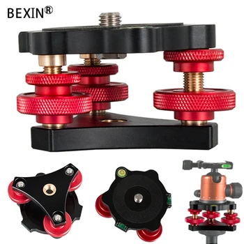 

Tripod Speedy Leveling Base Leveler Adjusting Base Panning Level Plate with Bubble Level for Canon Nikon DSLR Camera Tripod