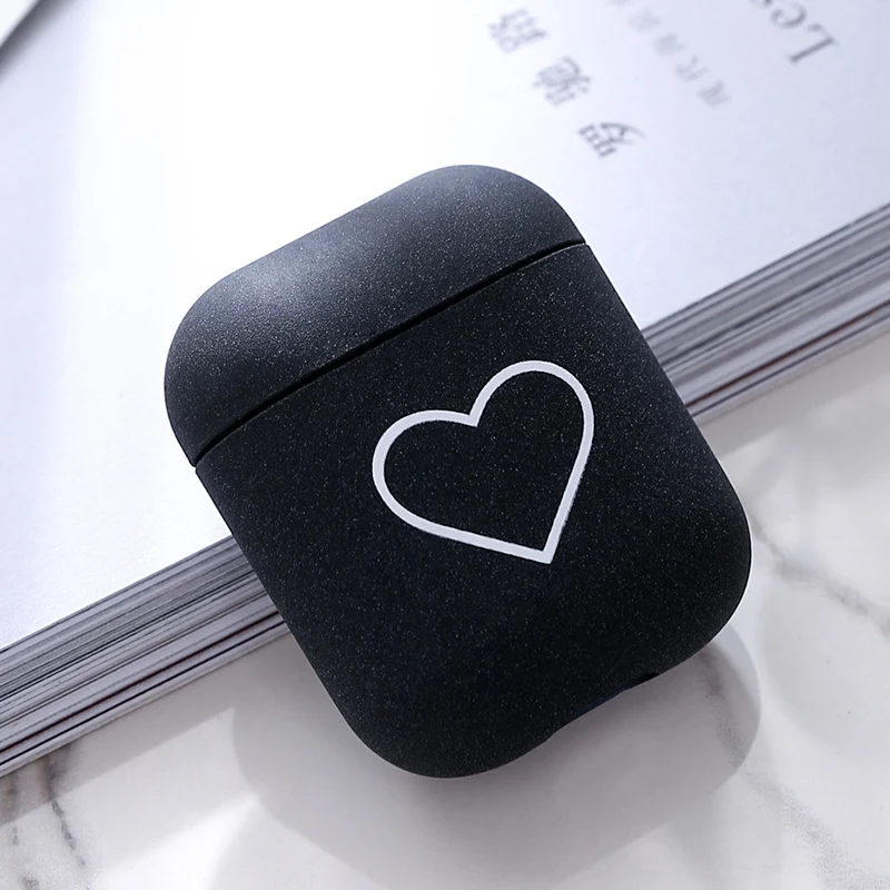 Жесткий чехол с милым сердцем для Air Pods, беспроводные Bluetooth наушники NC99
