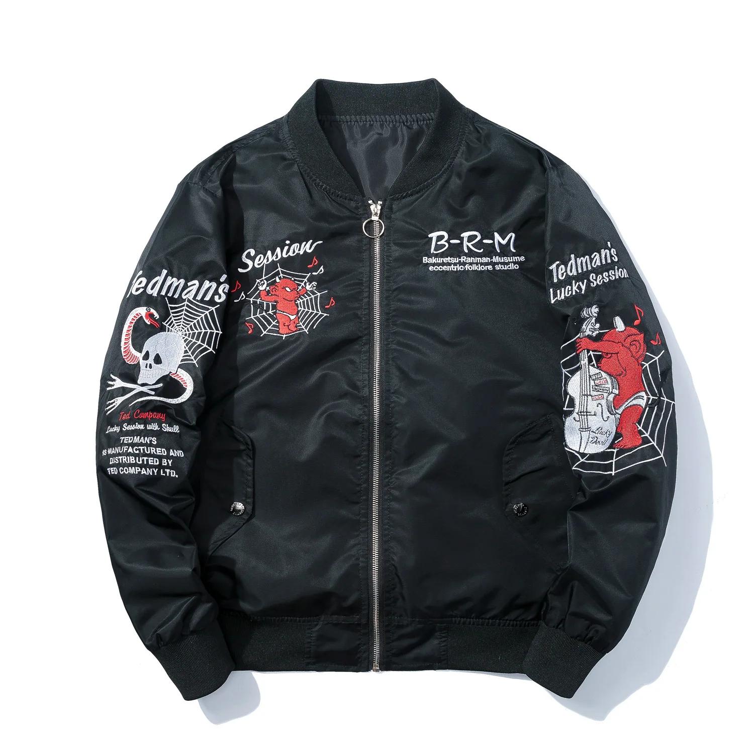 

Autumn And Winter New Style Men Embroidered Jacket Popular Brand Flight Coat Fashion Chinese-style Country Fashion Man Base