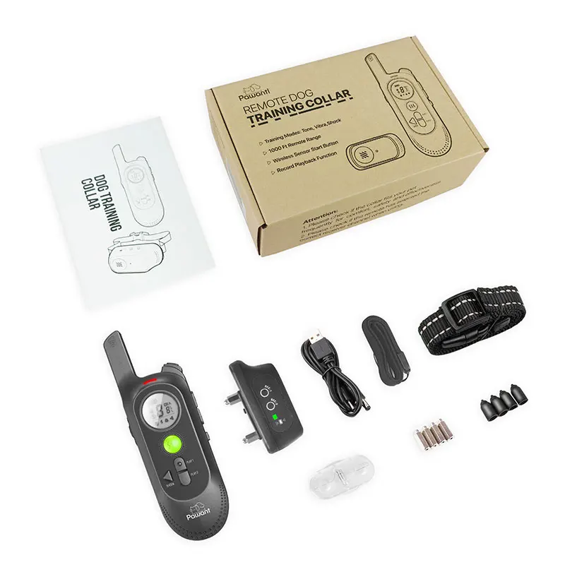 Remote Dog Training Collar Shockproof And Anti-Vibration With Recording Function LCD Display Remote Control Pet Collar