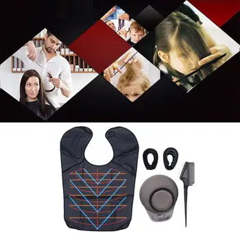 

Reusable Hair Dye Tools Set Home DIY Hair Dye Tools Set Ear Caps Cape And Bowl Hair Coloring Comb Hair Tint Kit For Home Salon