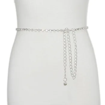 

Hot Selling New Fashion Versatile Diamond Belt Sweet Luxury Single Row Diamond Inlaid Waist Chain