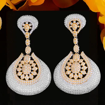 

GODKI Luxury Waterdrop African Dangle Earrings For Women Wedding Cubic Zirconia DUBAI Bridal Earring Jewelry Accessories 2020