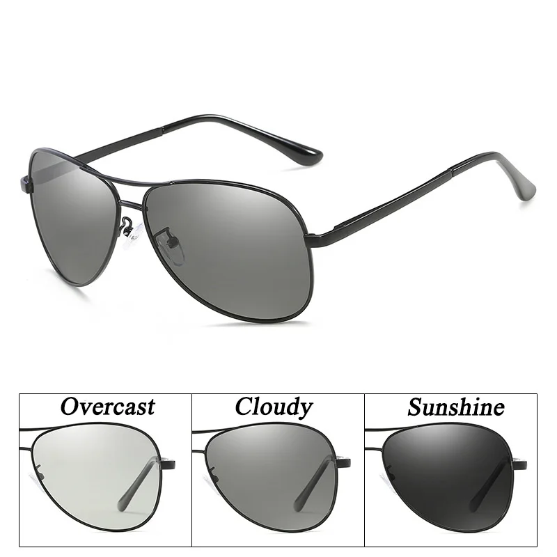 Классические ретро солнцезащитные очки, мужские поляризованные фотохромные очки с защитой от уф400 лучей, винтажные очки для рыбалки, велоспорта, вождения