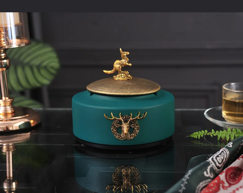 New Arrival Fashion Luxury Ceramic Ashtray Creative Personality Smoking Portable Trend Ashtray Ornament