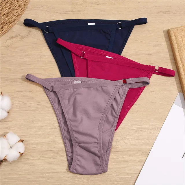 Womens Underwear Sexy Double Thin Strap Seamless Panties Pure Cotton Thong  Underwear for Leggings No Show Red : Clothing, Shoes & Jewelry 