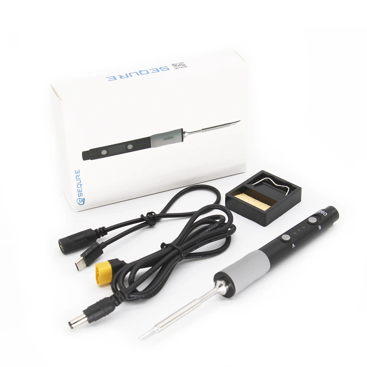 Sequre Sqd60a 60w Typec Mini Soldering Iron Kit Digital Lcd Solder