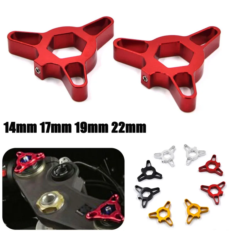 

14mm 17mm 19mm 22mm Universal Motorcycle Racing Front Fork Preload Adjusters For Kawasaki Yamaha R1 R3 Suzuki Honda Ducati BMW